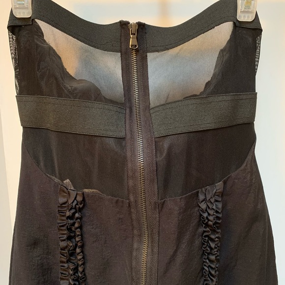 Black Bustier Ruffle Dress - Picture 5 of 10